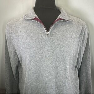 Bonobos XL Slim Qrt Zip Gray Sweater